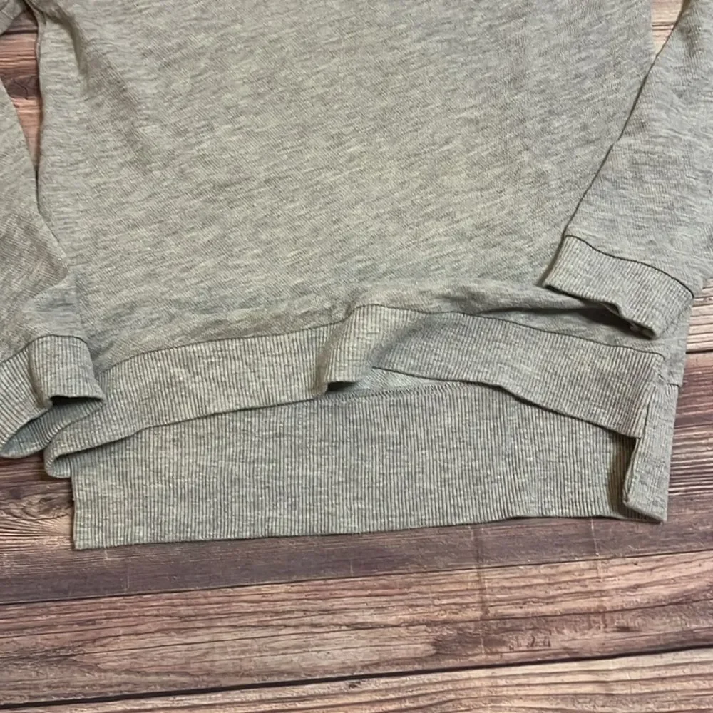 Justice Girls Size 10 Gray Pink Sequin Sweatshirt Sparkly Pullover Top